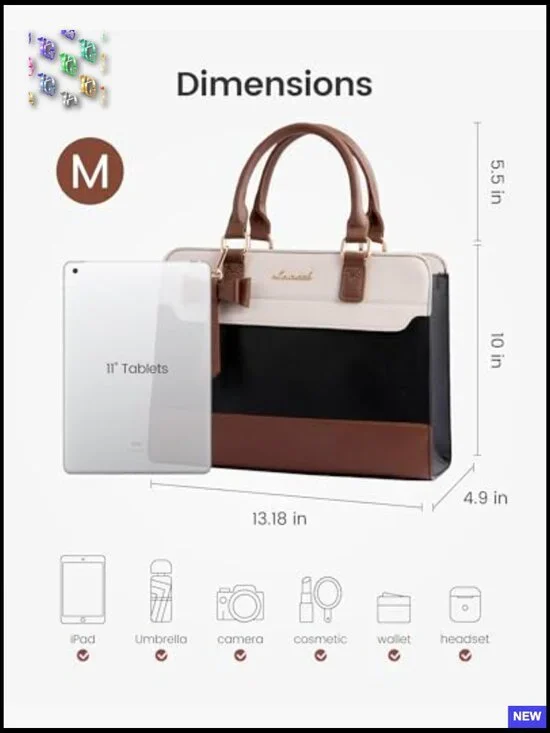 Leather Satchel Tote Purse Crossbody Shoulder Bag Chic Elegant Everyday Use - Picture 3 of 7